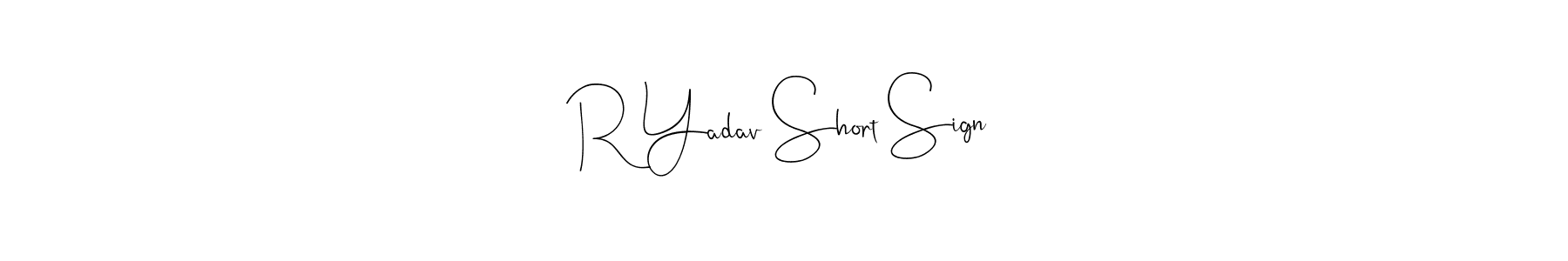 Make a beautiful signature design for name R Yadav Short Sign. Use this online signature maker to create a handwritten signature for free. R Yadav Short Sign signature style 4 images and pictures png