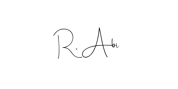 Here are the top 10 professional signature styles for the name R. Abi. These are the best autograph styles you can use for your name. R. Abi signature style 4 images and pictures png