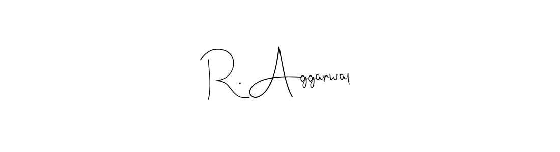 How to make R. Aggarwal name signature. Use Andilay-7BmLP style for creating short signs online. This is the latest handwritten sign. R. Aggarwal signature style 4 images and pictures png