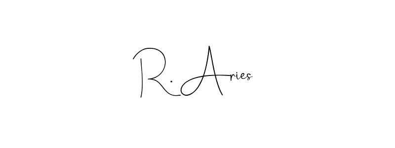 Check out images of Autograph of R. Aries name. Actor R. Aries Signature Style. Andilay-7BmLP is a professional sign style online. R. Aries signature style 4 images and pictures png