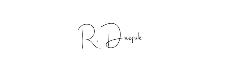 Also You can easily find your signature by using the search form. We will create R. Deepak name handwritten signature images for you free of cost using Andilay-7BmLP sign style. R. Deepak signature style 4 images and pictures png