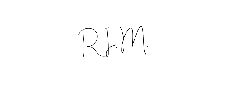 Also we have R. I. M. name is the best signature style. Create professional handwritten signature collection using Andilay-7BmLP autograph style. R. I. M. signature style 4 images and pictures png