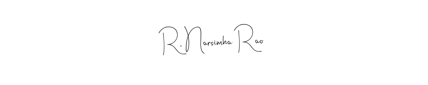 This is the best signature style for the R. Narsimha Rao name. Also you like these signature font (Andilay-7BmLP). Mix name signature. R. Narsimha Rao signature style 4 images and pictures png