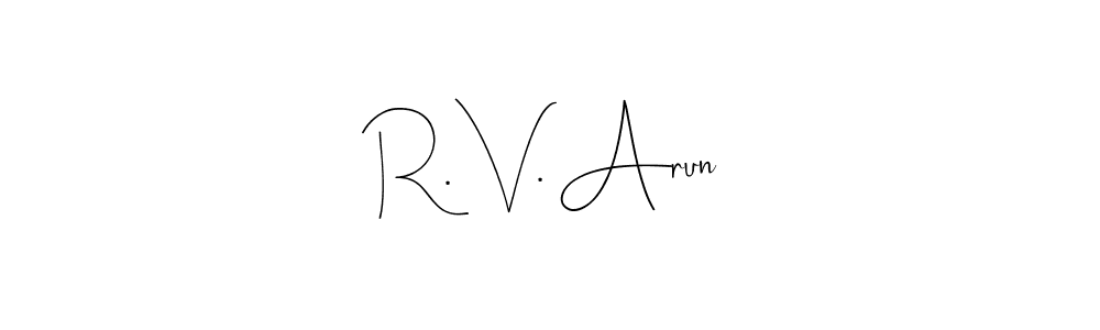 You can use this online signature creator to create a handwritten signature for the name R. V. Arun. This is the best online autograph maker. R. V. Arun signature style 4 images and pictures png