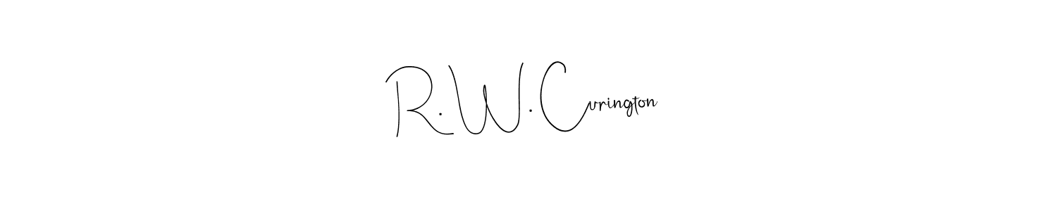 You can use this online signature creator to create a handwritten signature for the name R. W. Curington. This is the best online autograph maker. R. W. Curington signature style 4 images and pictures png