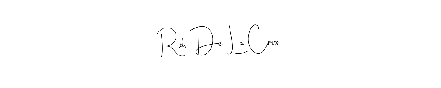 Use a signature maker to create a handwritten signature online. With this signature software, you can design (Andilay-7BmLP) your own signature for name R.d. De La Cruz. R.d. De La Cruz signature style 4 images and pictures png