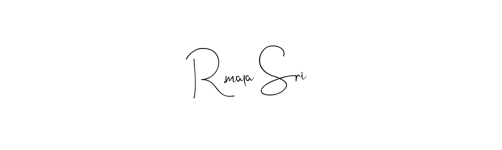 You should practise on your own different ways (Andilay-7BmLP) to write your name (R.mala Sri) in signature. don't let someone else do it for you. R.mala Sri signature style 4 images and pictures png