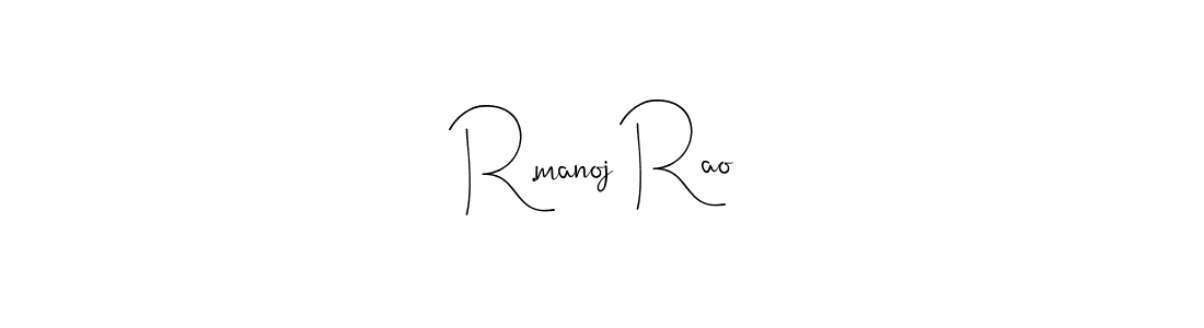 if you are searching for the best signature style for your name R.manoj Rao. so please give up your signature search. here we have designed multiple signature styles  using Andilay-7BmLP. R.manoj Rao signature style 4 images and pictures png