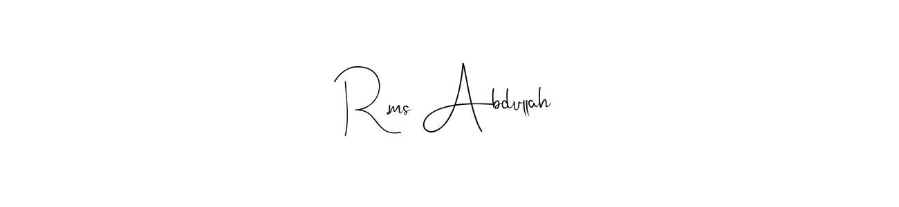 Similarly Andilay-7BmLP is the best handwritten signature design. Signature creator online .You can use it as an online autograph creator for name R.ms Abdullah. R.ms Abdullah signature style 4 images and pictures png