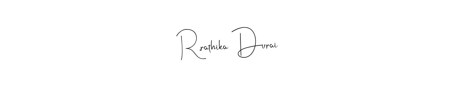 Also You can easily find your signature by using the search form. We will create R.rathika Durai name handwritten signature images for you free of cost using Andilay-7BmLP sign style. R.rathika Durai signature style 4 images and pictures png