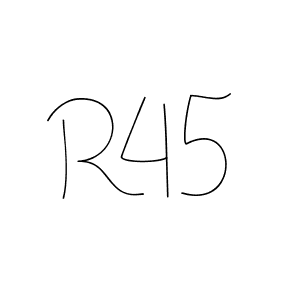 Make a beautiful signature design for name R45. Use this online signature maker to create a handwritten signature for free. R45 signature style 4 images and pictures png