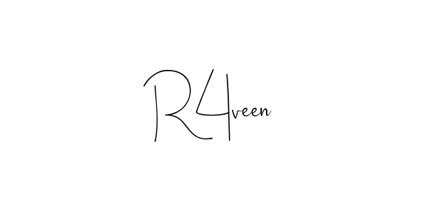 How to make R4veen signature? Andilay-7BmLP is a professional autograph style. Create handwritten signature for R4veen name. R4veen signature style 4 images and pictures png