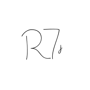 How to make R7j name signature. Use Andilay-7BmLP style for creating short signs online. This is the latest handwritten sign. R7j signature style 4 images and pictures png