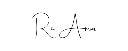 Create an unforgettable impression when signing with Ra Amm name styled in Andilay-7BmLP typography. 100% free online generator. Ra Amm signature style 4 images and pictures png