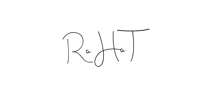 if you are searching for the best signature style for your name Ra Ha T. so please give up your signature search. here we have designed multiple signature styles  using Andilay-7BmLP. Ra Ha T signature style 4 images and pictures png