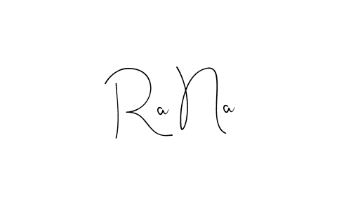 if you are searching for the best signature style for your name Ra Na. so please give up your signature search. here we have designed multiple signature styles  using Andilay-7BmLP. Ra Na signature style 4 images and pictures png
