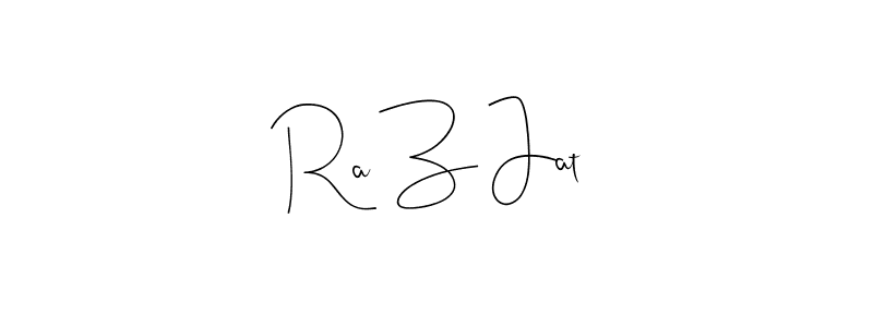 Make a beautiful signature design for name Ra Z Jat. With this signature (Andilay-7BmLP) style, you can create a handwritten signature for free. Ra Z Jat signature style 4 images and pictures png