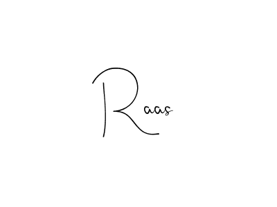 Make a beautiful signature design for name Raas. With this signature (Andilay-7BmLP) style, you can create a handwritten signature for free. Raas signature style 4 images and pictures png