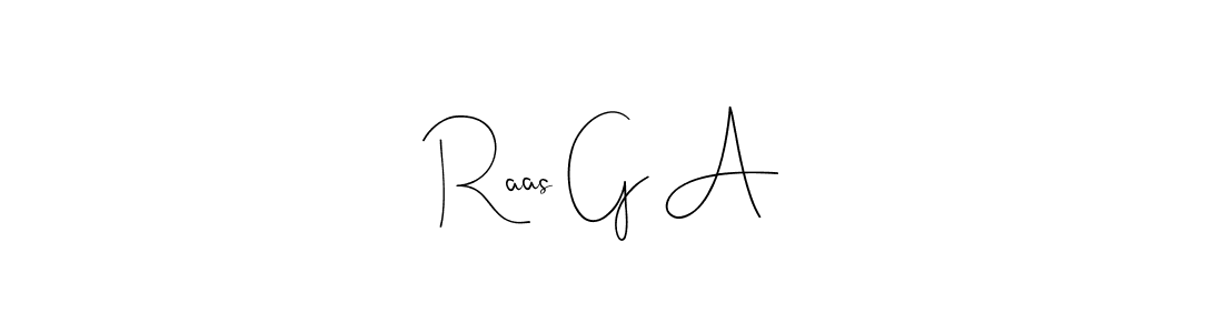 Create a beautiful signature design for name Raas G Aㅡ. With this signature (Andilay-7BmLP) fonts, you can make a handwritten signature for free. Raas G Aㅡ signature style 4 images and pictures png