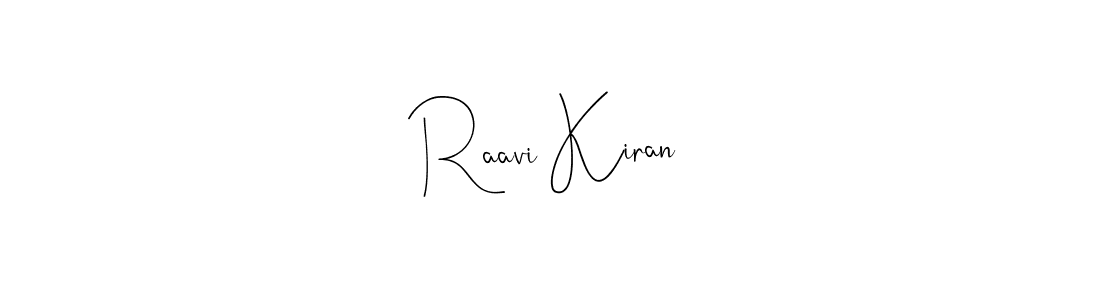 Create a beautiful signature design for name Raavi Kiran. With this signature (Andilay-7BmLP) fonts, you can make a handwritten signature for free. Raavi Kiran signature style 4 images and pictures png