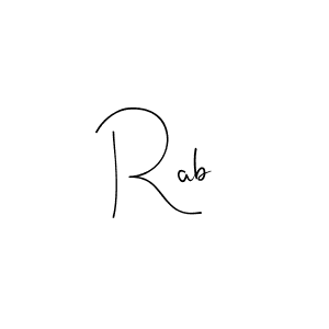 You should practise on your own different ways (Andilay-7BmLP) to write your name (Rab) in signature. don't let someone else do it for you. Rab signature style 4 images and pictures png