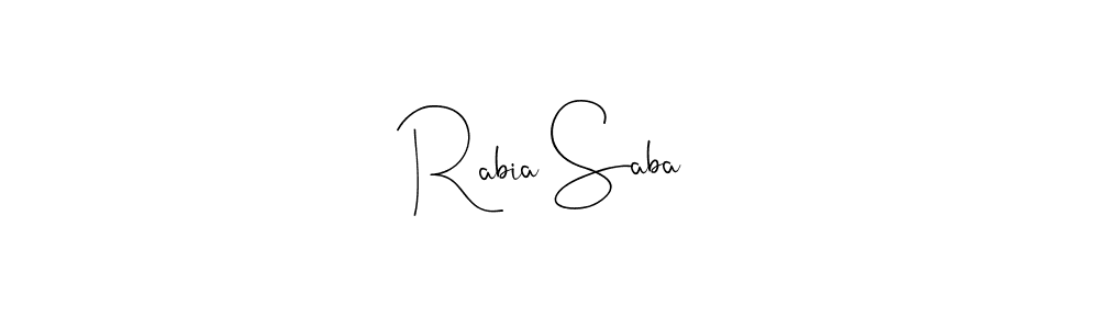 Make a beautiful signature design for name Rabia Saba. With this signature (Andilay-7BmLP) style, you can create a handwritten signature for free. Rabia Saba signature style 4 images and pictures png