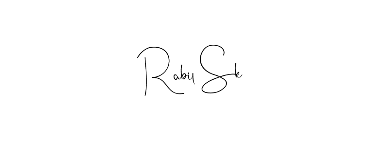 if you are searching for the best signature style for your name Rabil Sk. so please give up your signature search. here we have designed multiple signature styles  using Andilay-7BmLP. Rabil Sk signature style 4 images and pictures png