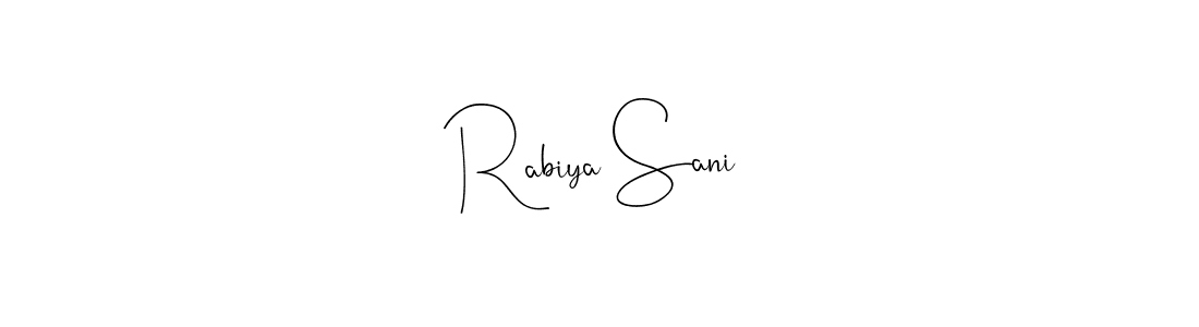 Make a beautiful signature design for name Rabiya Sani. Use this online signature maker to create a handwritten signature for free. Rabiya Sani signature style 4 images and pictures png
