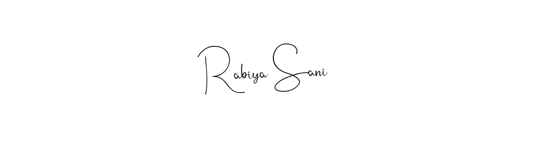 This is the best signature style for the Rabiya Sani name. Also you like these signature font (Andilay-7BmLP). Mix name signature. Rabiya Sani signature style 4 images and pictures png