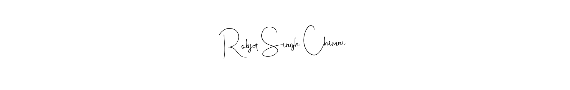 The best way (Andilay-7BmLP) to make a short signature is to pick only two or three words in your name. The name Rabjot Singh Chimni include a total of six letters. For converting this name. Rabjot Singh Chimni signature style 4 images and pictures png