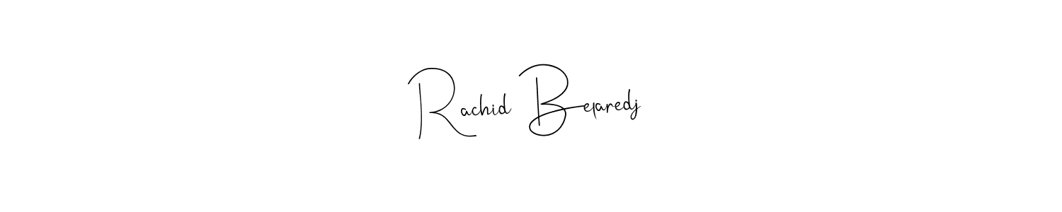 Use a signature maker to create a handwritten signature online. With this signature software, you can design (Andilay-7BmLP) your own signature for name Rachid Belaredj. Rachid Belaredj signature style 4 images and pictures png