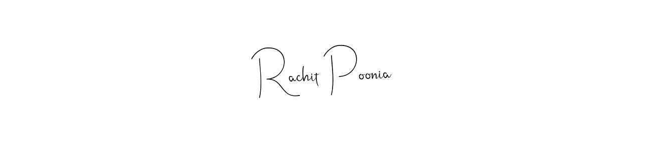 This is the best signature style for the Rachit Poonia name. Also you like these signature font (Andilay-7BmLP). Mix name signature. Rachit Poonia signature style 4 images and pictures png