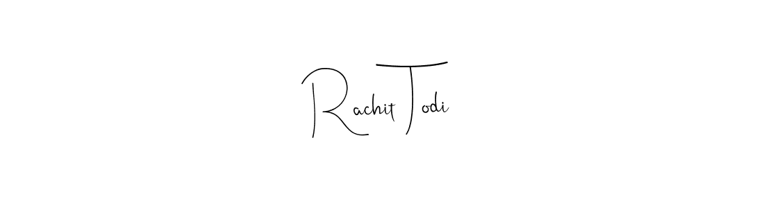 The best way (Andilay-7BmLP) to make a short signature is to pick only two or three words in your name. The name Rachit Todi include a total of six letters. For converting this name. Rachit Todi signature style 4 images and pictures png