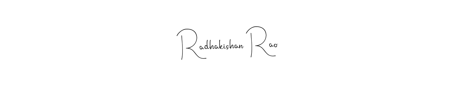 Design your own signature with our free online signature maker. With this signature software, you can create a handwritten (Andilay-7BmLP) signature for name Radhakishan Rao. Radhakishan Rao signature style 4 images and pictures png