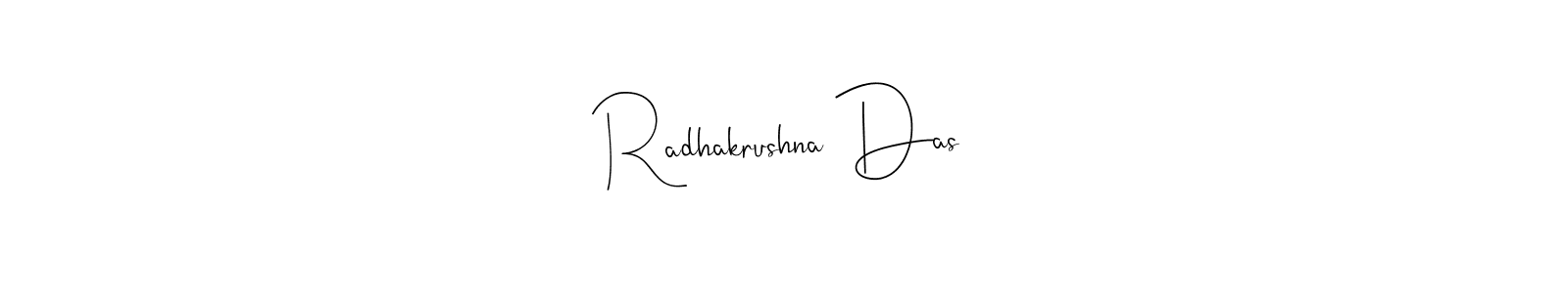 Create a beautiful signature design for name Radhakrushna Das. With this signature (Andilay-7BmLP) fonts, you can make a handwritten signature for free. Radhakrushna Das signature style 4 images and pictures png