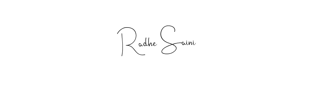 This is the best signature style for the Radhe Saini name. Also you like these signature font (Andilay-7BmLP). Mix name signature. Radhe Saini signature style 4 images and pictures png