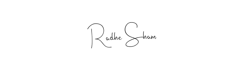 Also we have Radhe Sham name is the best signature style. Create professional handwritten signature collection using Andilay-7BmLP autograph style. Radhe Sham signature style 4 images and pictures png