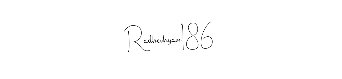 Also You can easily find your signature by using the search form. We will create Radheshyam186 name handwritten signature images for you free of cost using Andilay-7BmLP sign style. Radheshyam186 signature style 4 images and pictures png