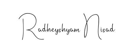 Explore multiple handwriting variations for Radheyshyam Nisad including this stunning Andilay-7BmLP design. Free to use across all platforms. Radheyshyam Nisad signature style 4 images and pictures png