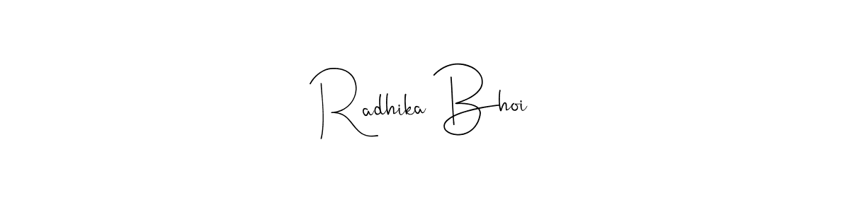 You can use this online signature creator to create a handwritten signature for the name Radhika Bhoi. This is the best online autograph maker. Radhika Bhoi signature style 4 images and pictures png