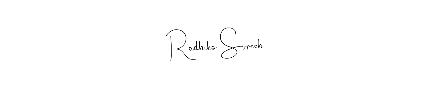 Also we have Radhika Suresh name is the best signature style. Create professional handwritten signature collection using Andilay-7BmLP autograph style. Radhika Suresh signature style 4 images and pictures png