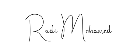 Also You can easily find your signature by using the search form. We will create Radi Mohamed name handwritten signature images for you free of cost using Andilay-7BmLP sign style. Radi Mohamed signature style 4 images and pictures png