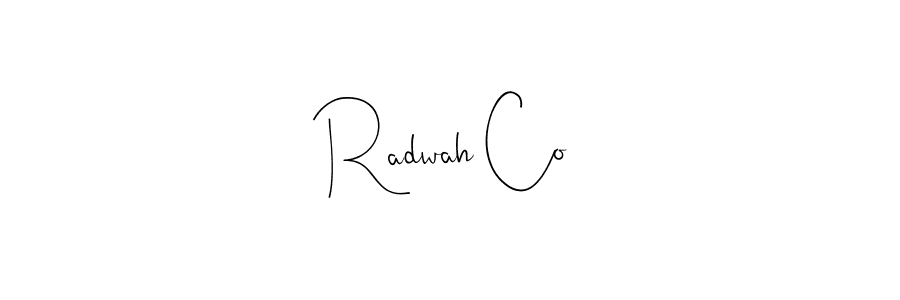 Also You can easily find your signature by using the search form. We will create Radwah Co name handwritten signature images for you free of cost using Andilay-7BmLP sign style. Radwah Co signature style 4 images and pictures png