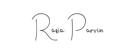 Enhance your business communications with Rafia Parvin signature in Andilay-7BmLP lettering. Clean, modern, and universally compatible. Rafia Parvin signature style 4 images and pictures png