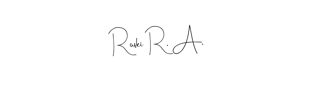 Here are the top 10 professional signature styles for the name Rafki R. A.. These are the best autograph styles you can use for your name. Rafki R. A. signature style 4 images and pictures png