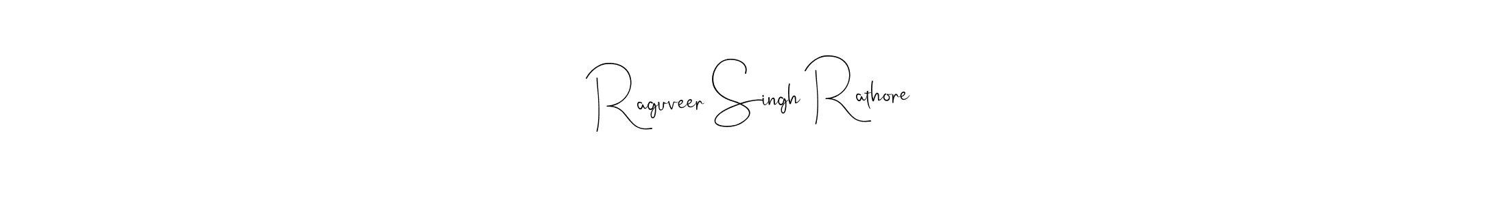 How to make Raguveer Singh Rathore name signature. Use Andilay-7BmLP style for creating short signs online. This is the latest handwritten sign. Raguveer Singh Rathore signature style 4 images and pictures png