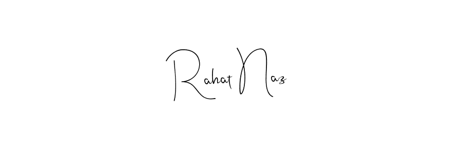 Create a beautiful signature design for name Rahat Naz. With this signature (Andilay-7BmLP) fonts, you can make a handwritten signature for free. Rahat Naz signature style 4 images and pictures png