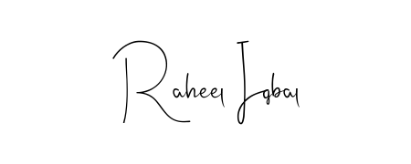 Use a signature maker to create a handwritten signature online. With this signature software, you can design (Andilay-7BmLP) your own signature for name Raheel Iqbal. Raheel Iqbal signature style 4 images and pictures png