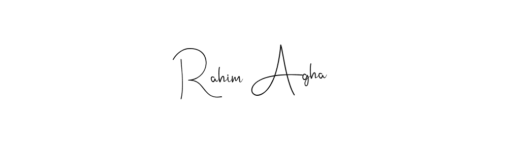 if you are searching for the best signature style for your name Rahim Agha. so please give up your signature search. here we have designed multiple signature styles  using Andilay-7BmLP. Rahim Agha signature style 4 images and pictures png