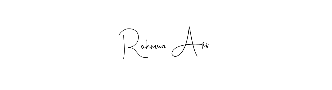 How to make Rahman Alif signature? Andilay-7BmLP is a professional autograph style. Create handwritten signature for Rahman Alif name. Rahman Alif signature style 4 images and pictures png